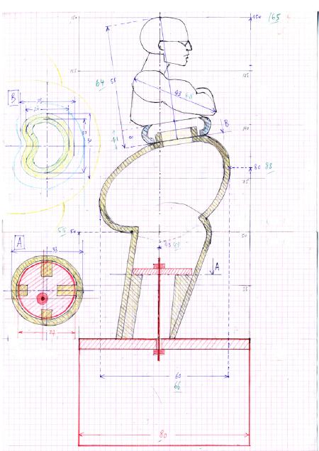 Sabine LI, Sorcires - croquis de l'installation plastique